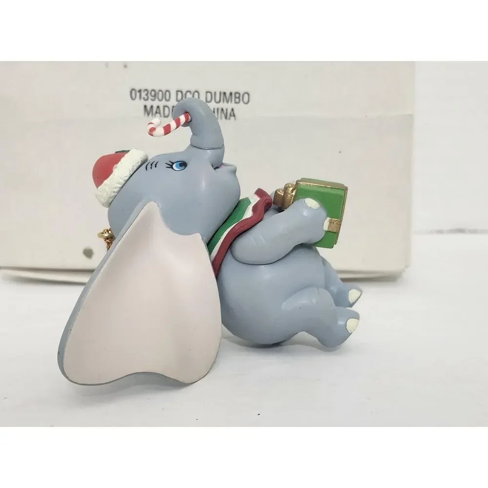 Vintage Disney Dumbo Christmas Ornament Boxed Holiday Elephant Figurine